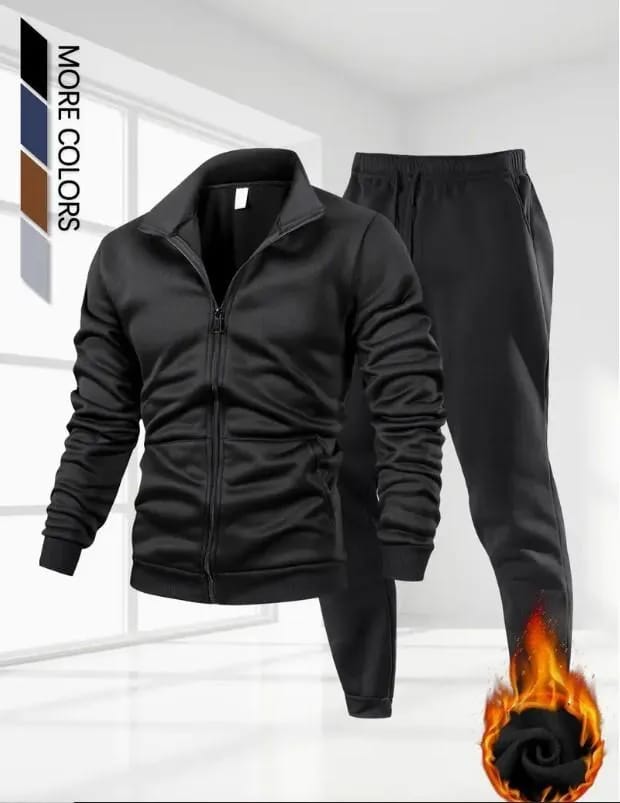Premium Fleece Plain Zipper Tracksuit